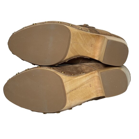 Veronica Beard Dacey Brown Tan Sand Suede Mule Clogs Studded Women's Size 8.5 - Picture 9 of 10